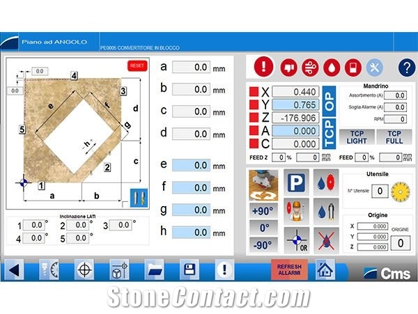 Brembana kosmos 5-axis CNC monolithic bridge saw machine