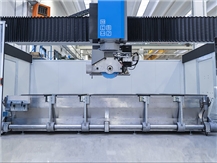 Brembana Kosmos Jet- 5 axes monolithic bridge saw jet machine