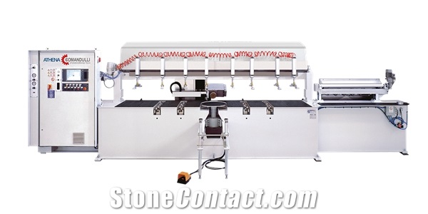 Comandulli ATHENA Single-head profile-edge polishing machine with bench for Flat and round profiles 