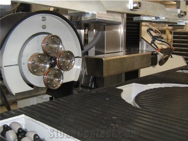Comandulli ATHENA Single-head profile-edge polishing machine with bench for Flat and round profiles 