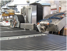 Comandulli ATHENA Single-head profile-edge polishing machine with bench for Flat and round profiles 