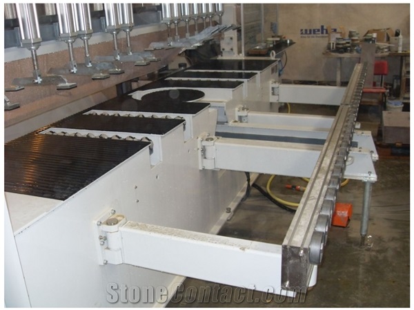 Comandulli ATHENA Single-head profile-edge polishing machine with bench for Flat and round profiles 
