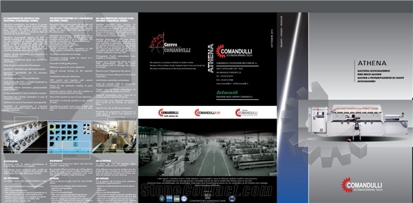 Comandulli ATHENA Single-head profile-edge polishing machine with bench for Flat and round profiles 