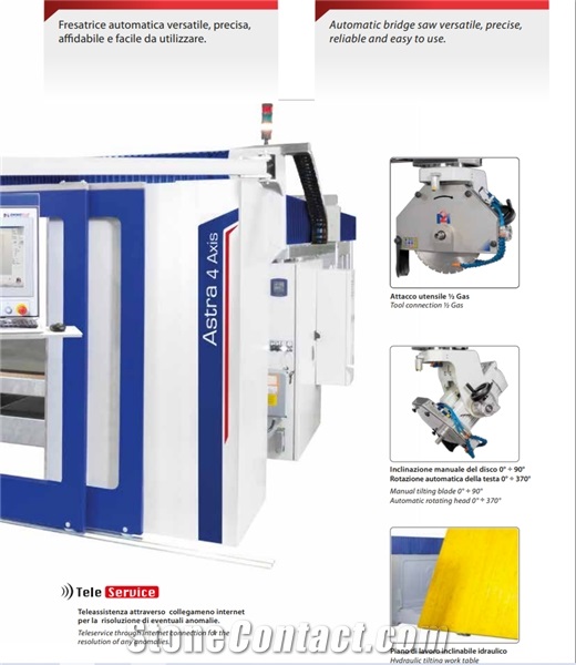 Astra 4 Axis CNC Automatic Bridge Saw Machine