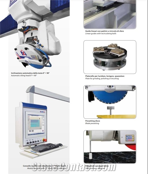 EmmeDue Discovery 5 Axis Monoblock CNC Bridge Saw