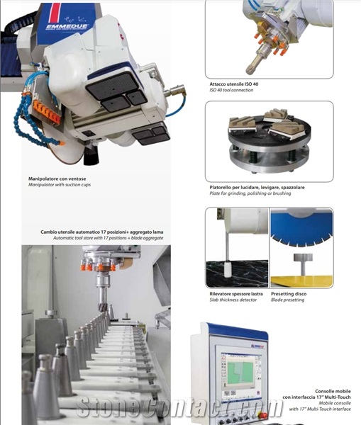 Emmedue Polar 5 Axis Plus CNC Automatic Bridge Saw Machine