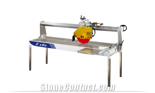 Euromec 130/180 Manual Bench Saw with Fixed Bridge for Cutting Marble, Granite, Quartz , Ceramic