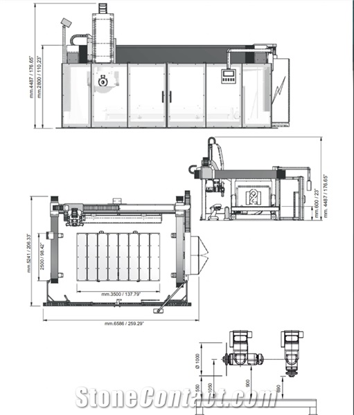 Zenith 1000 5 Interpolated Axis CNC Bridge Cutting Machine