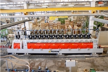 Pedrini Supernova B065MV/B080MV/B100MV Calibrating/Polishing machine for marble and travertine strips Pedrini Supernova B065MV/B080MV/B100MV Calibrating/Polishing machine for marble and travertine strips