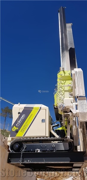 Tracked Extensible Wire Diamond Machine for block squaring- SOLARYS