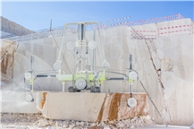 Tracked Extensible Wire Diamond Machine for block squaring- SOLARYS