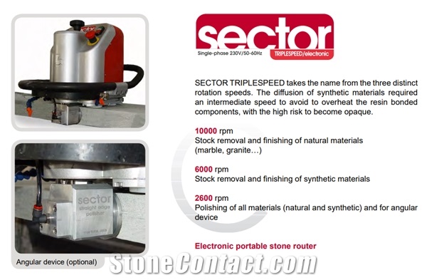 Sector- Portable Stone Router, Edge Profiling Machine