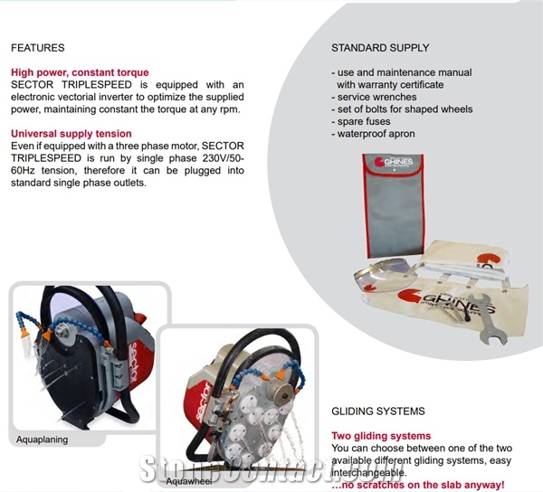 Sector- Portable Stone Router, Edge Profiling Machine