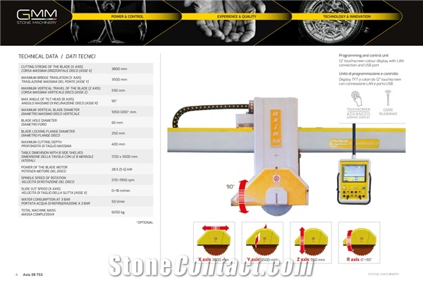 AXIA 38 TS3 Automatic CNC Bridge Saw Machine