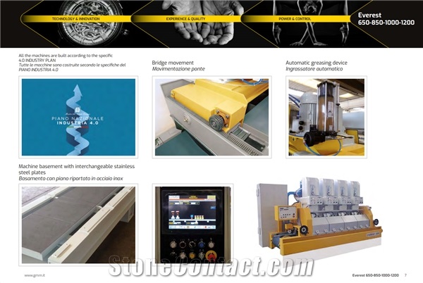 EVEREST 650-EVEREST 850-EVEREST 1000 Automatic Calibration and Polishing Machine for Granite Strips and Tiles