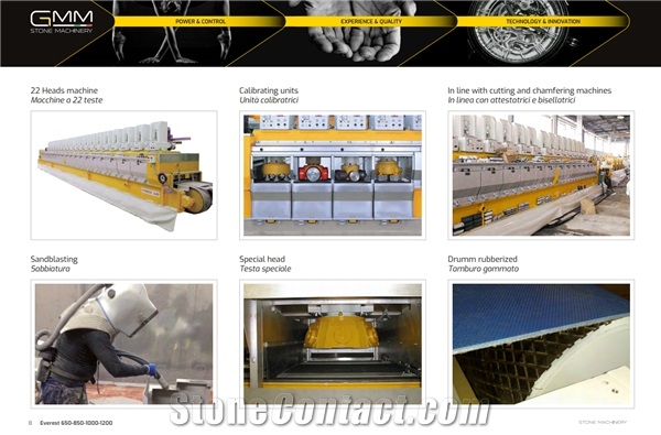 EVEREST 650-EVEREST 850-EVEREST 1000 Automatic Calibration and Polishing Machine for Granite Strips and Tiles