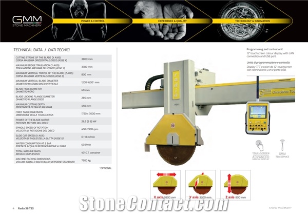 RADIA 38 TS3 Automatic CNC Bridge Saw Machine