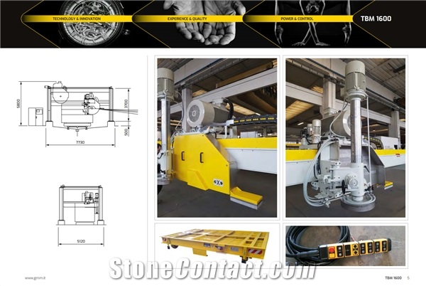 TBM 4 Column Single or Double Marble Block Cutter