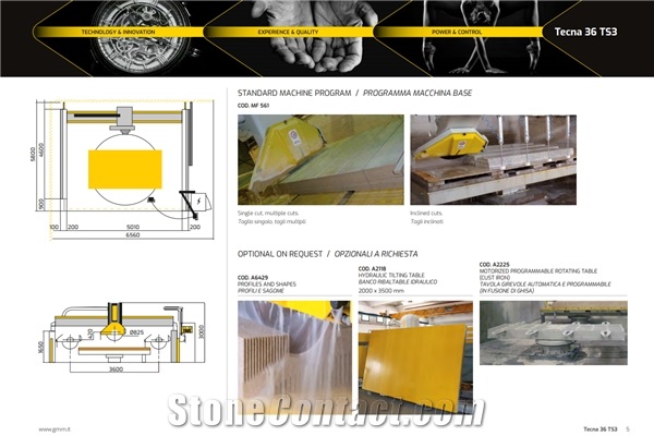 TECNA 36 TS3 Automatic CNC Bridge Saw Machine