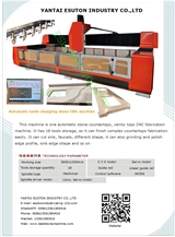 Automatic tools changing stone CNC machine 