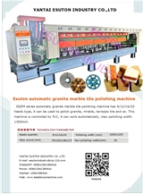 ESUTON AUTOMATIC GRANITE MARBLE TILE POLISHING MACHINE 