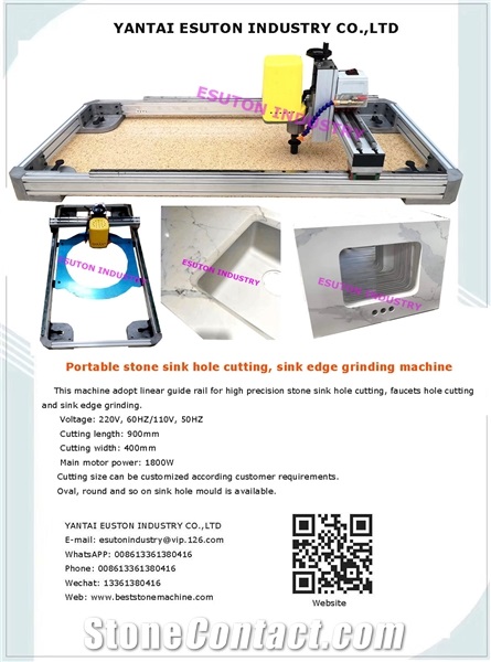 Portable stone sink hole cutting ,sink edge grinding machine 