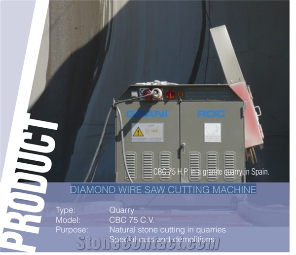 CBC 75 H.P. Quarry Diamond Wire Saw Machine