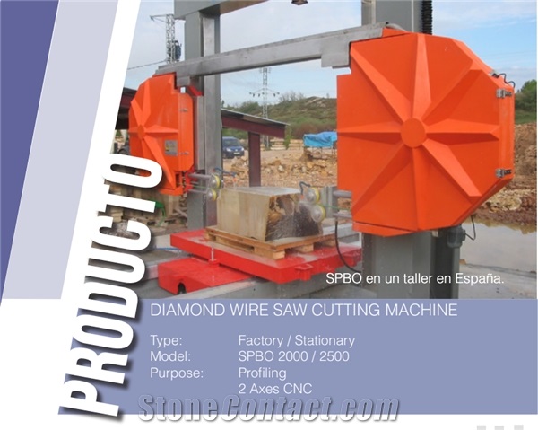 SPBO 2 Axes CNC Diamond Wire Saw Profiling, Blocks Dressing, Slab Cutting