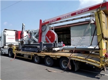 TRIMWIRE Mobile single wire saw for squaring and cutting thick slabs of marble and granite TRIMWIRE Mobile single wire saw for squaring and cutting thick slabs of marble and granite