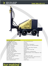 TANK DRILL K21 Mobile Quarry Driller