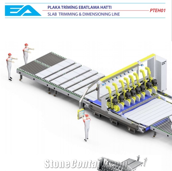 PTEH01 Slab Trimming Machine, Multi Disc Cutting Machine and Dimensioning Line