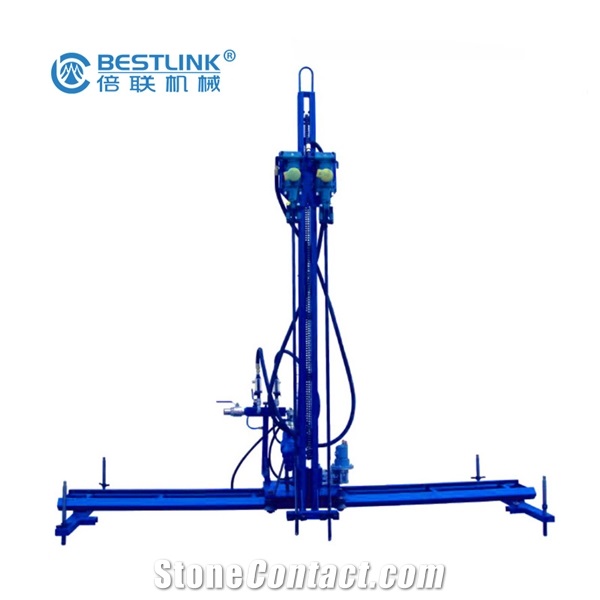 Horizontal Pneumatic Mobile Rock Drill Mobile Line Drilling Machine