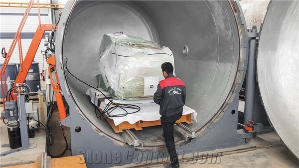 HRVP/HRVP Extended HRVP Block Reinforcing System for Defective Marble Blocks by Vacuum Device