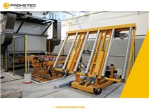 SAT Automatic Unloading Carriage with Tilting Table for Marble, Granite, Artificial Stones Working Lines