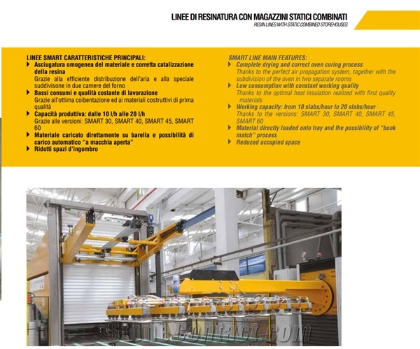 SMART LINES 30/40/45/60 Customized Resin Line with Combined Static Storehouse