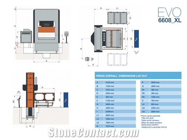 EVO 6608/2450 for pressing ceramic tiles
