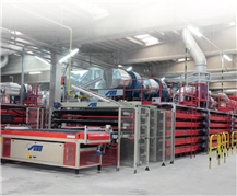 VDN horizontal dryers for ceramic and porcelain slabs
