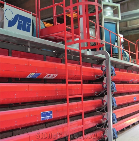 VDN horizontal dryers for ceramic and porcelain slabs