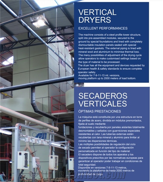 VDN horizontal dryers for ceramic and porcelain slabs