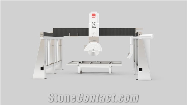 K 900 CNC bridge saw with tilting head and 5 interpolated axes