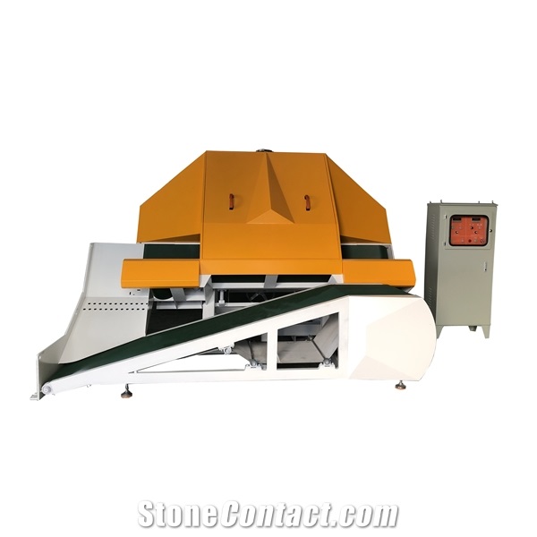 Thin veneer saw machine for cutting corner stone 
