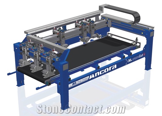 XL GreenCut Machine cutting of large size unfired slabs