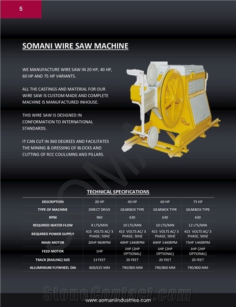 Diamond Quarry Wire Saw Machine