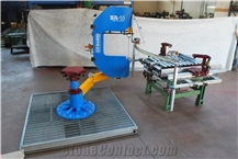 Robotic SET 600 diamond wire saw shaped and curved stones