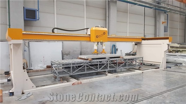 Som-maK 2 Heads Bridge Type Slabs Polishing Machine