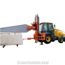Backhoe Chain Saw Block Squaring Machine