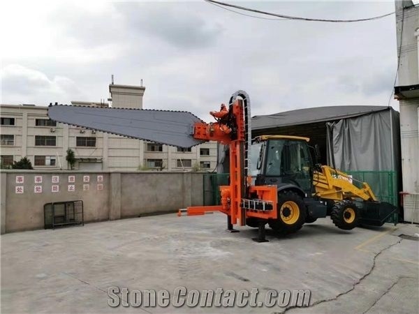 Backhoe Chain Saw Block Squaring Machine