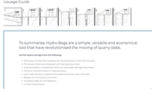 Quarry Hydro Bags - expanding steel cushions Quarry Hydro Bags - expanding steel cushions