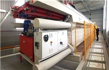 Four piston overhead beams filter press