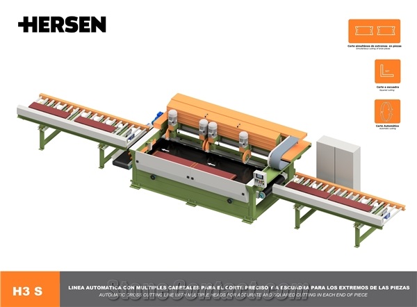 H3-S Automatic cross cutting line with multiple heads